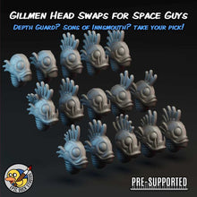 Load image into Gallery viewer, "Gillmen Head Swaps" - Make your Marines ... Marine-ier? by Epic Duck Studios