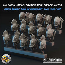 Load image into Gallery viewer, "Gillmen Head Swaps" - Make your Marines ... Marine-ier? by Epic Duck Studios