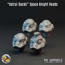 Load image into Gallery viewer, "Astral Duck Marine Heads" - Space Knight Head Swap Bits by Epic Duck Studios