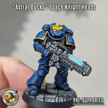 Load image into Gallery viewer, "Astral Duck Marine Heads" - Space Knight Head Swap Bits by Epic Duck Studios