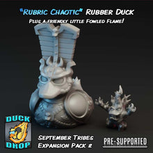 Load image into Gallery viewer, "Rubric Chaotic" Rubber Duck AND Fowled Flame by Epic Duck Studios