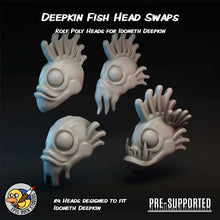 Load image into Gallery viewer, "Deepkin Fish Head Swaps" - Make your Aquatic Elves ... Fishier? by Epic Duck Studios