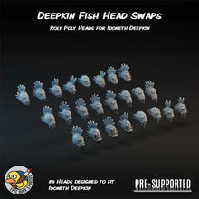 Load image into Gallery viewer, "Deepkin Fish Head Swaps" - Make your Aquatic Elves ... Fishier? by Epic Duck Studios