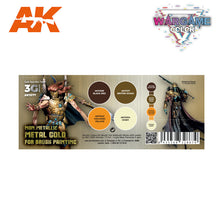 Load image into Gallery viewer, AK-1077 AK Interactive 3G Wargame Color Set - Non Metallic Metal Gold (W.B)