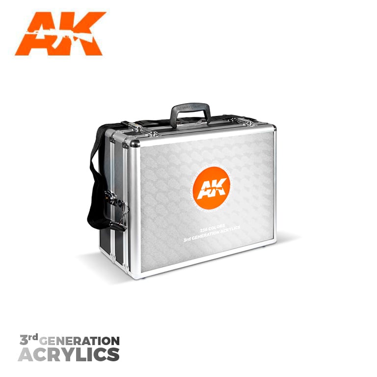 AK-11701 AK Interactive 3G Acrylics Briefcase - 236 Colors Full