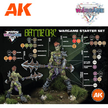 Load image into Gallery viewer, AK 11768 - AK Interactive Wargame Starter Set - Battle Orc (14 Colors & 1 Figure)
