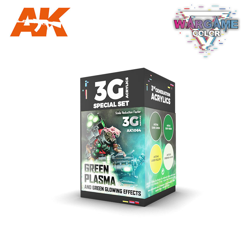 AK-1064 AK Interactive 3G Wargame Color Set - Green Plasma And Glowing Effect