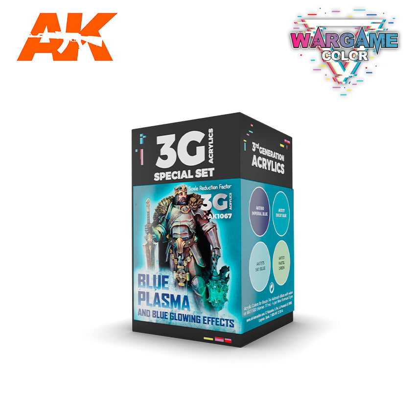 AK-1067 AK Interactive 3G Wargame Color Set - Blue Plasma And Glowing Effect