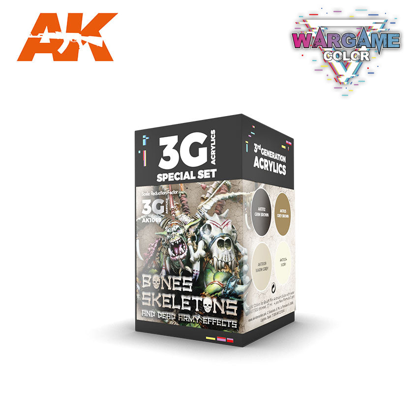 AK-1069 AK Interactive 3G Wargame Color Set - Bones and Skeletons
