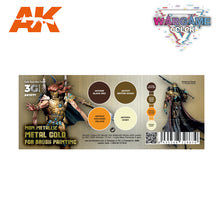 Load image into Gallery viewer, AK-1077 AK Interactive 3G Wargame Color Set - Non Metallic Metal Gold (W.B)
