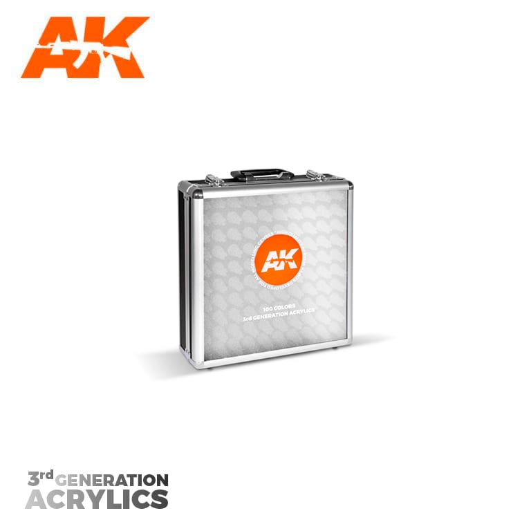 AK-11702 AK Interactive 3G Acrylics Briefcase - 100 Colors