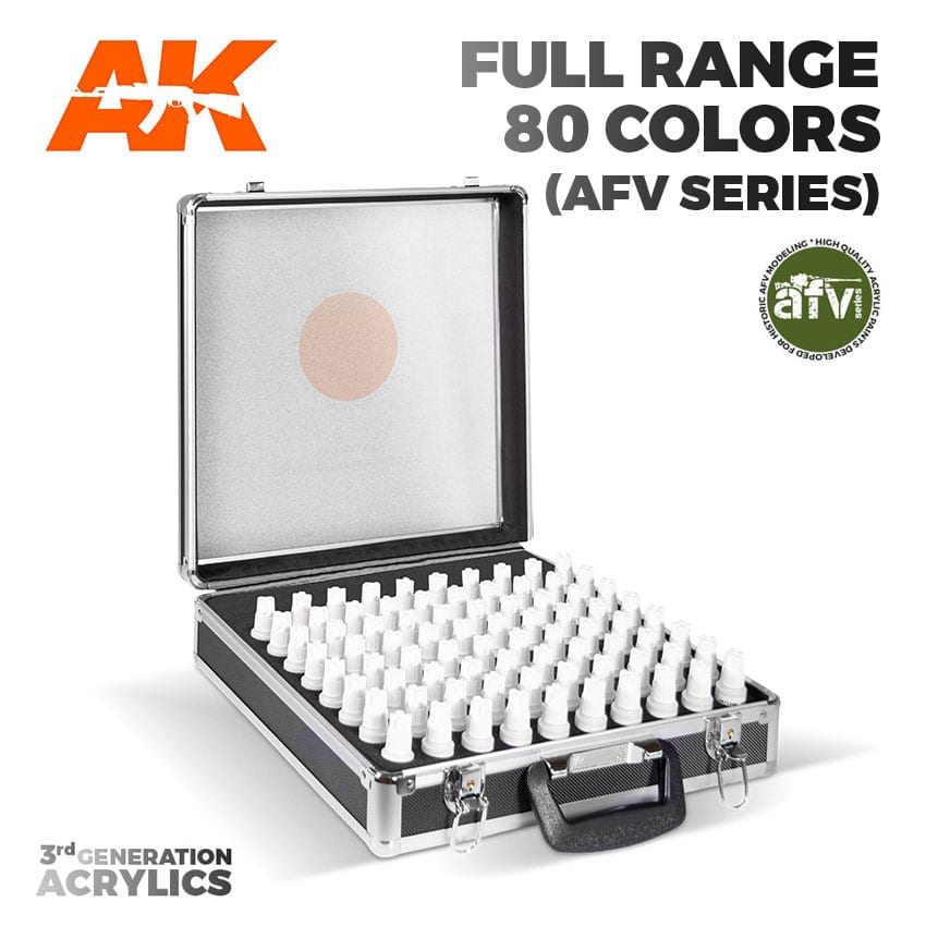 AK-11703 AK Interactive 3G Acrylics Briefcase - 80 Colors Full AFV